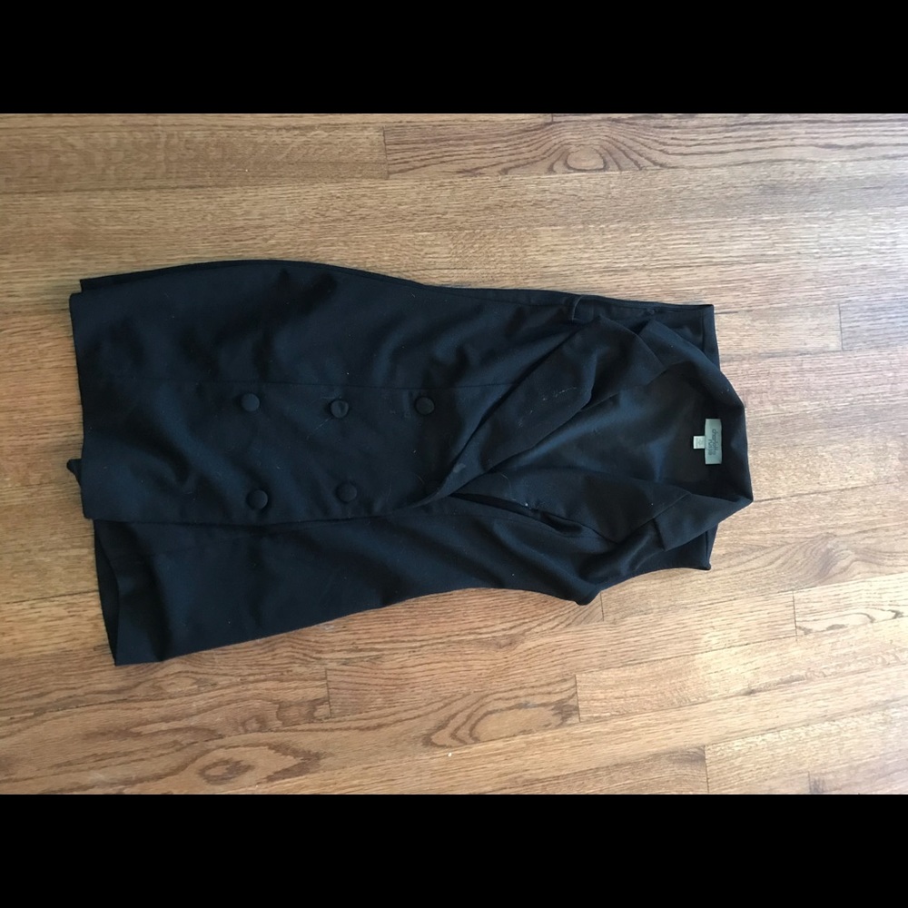 Black button down mini dress